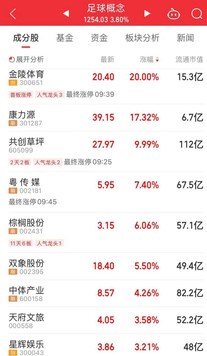 火了龙头股“20CM”涨停爱游戏app“苏超”概念(图4)